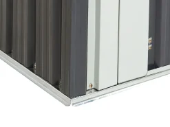 Abrigo De Jardim Em Metal Cinzento 98 X 180 Cm Umbria