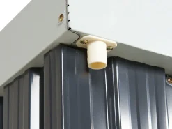 Abrigo De Jardim Em Metal Cinzento 98 X 180 Cm Umbria