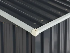 Abrigo De Jardim Em Metal Cinzento 158 X 270 Cm Aosta