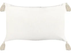 Almofada Com Bordado Em Algodao Creme 35 X 55 Cm Papaver