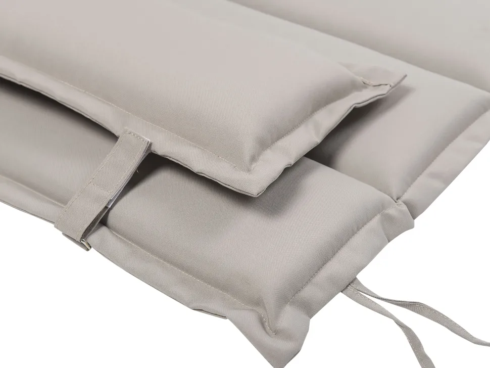 Almofada Complementar Para Espreguicadeira 180 X 60 X 5 Cm Taupe Brescia