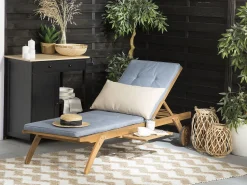 Almofada Complementar Para Espreguicadeira 192 X 56 X 5 Cm Azul Cesana