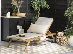 Almofada Complementar Para Espreguicadeira 192 X 56 X 5 Cm Taupe Cesana