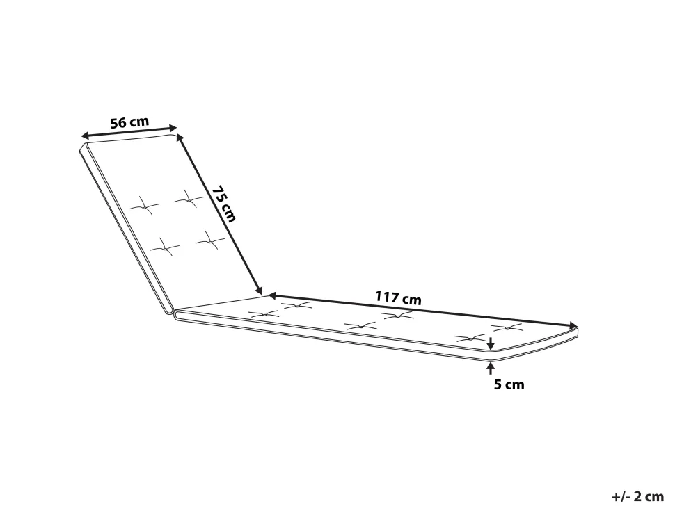Almofada Complementar Para Espreguicadeira 192 X 56 X 5 Cm Taupe Cesana