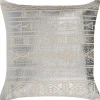 Almofada De Algodao Com Padrao Geometrico 50 X 50 Cm Prateado Oujda