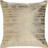 Almofada De Algodao Com Padrao Geometrico 50 X 50 Cm Dourado Oujda