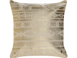 Almofada De Algodao Com Padrao Geometrico 50 X 50 Cm Dourado Oujda
