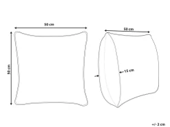 Almofada De Algodao Com Padrao Geometrico 50 X 50 Cm Dourado Oujda