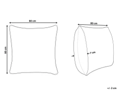 Almofada De Alto Perfil Com Recheio De Poliester 80 X 80 Cm Mana