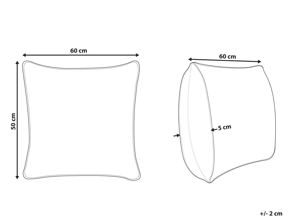 Almofada De Alto Perfil Com Enchimento De Poliester 50 X 60 Cm Diran