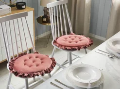 Almofada De Assento Em Veludo Rosa O 40 Cm Kalanchoe