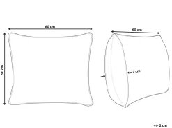 Almofada De Baixo Perfil Com Enchimento De Poliester 50 X 60 Cm Mana