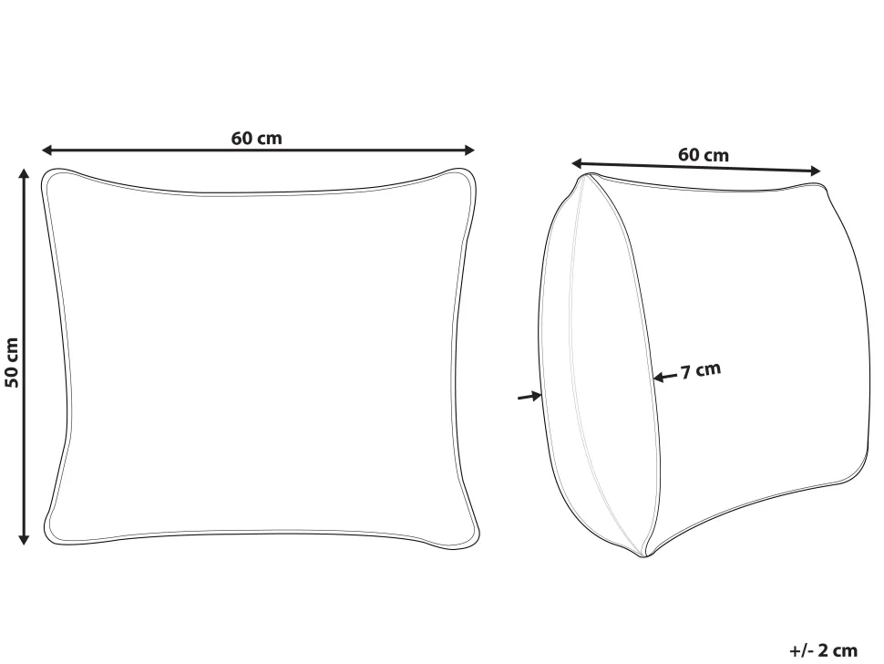Almofada De Baixo Perfil Com Enchimento De Poliester 50 X 60 Cm Mana