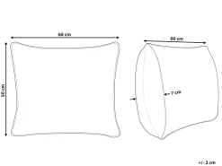 Almofada De Baixo Perfil Com Enchimento De Poliester 50 X 60 Cm Diran