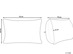 Almofada De Jardim 40 X 70 Cm Azul E Branco Trifos