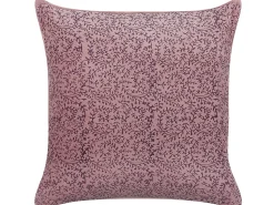 Almofada Decorativa 45 X 45 Cm Em Veludo Rosa Romneya