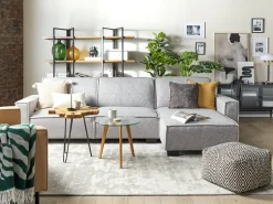 Almofada Decorativa Algodao E Viscose Cinzenta Com Relevo 45 X 45 Cm Melur