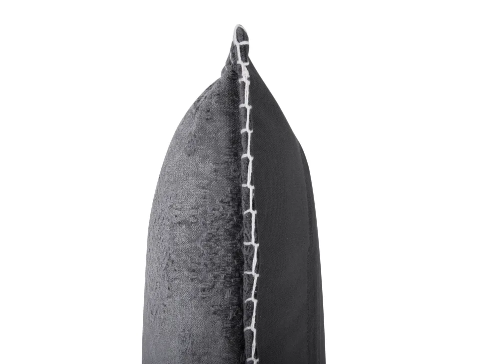 Almofada Decorativa Algodao E Viscose Cinzenta Com Relevo 45 X 45 Cm Melur