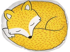 Almofada Decorativa Amarela Com Motivo De Raposa 50 X 40 Cm Dhanbad