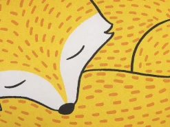 Almofada Decorativa Amarela Com Motivo De Raposa 50 X 40 Cm Dhanbad