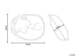 Almofada Decorativa Amarela Com Motivo De Raposa 50 X 40 Cm Dhanbad