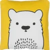 Almofada Decorativa Amarela Com Estampa De Urso 45 X 45 Cm Waranasi