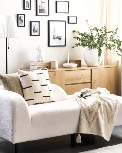 Almofada Decorativa As Riscas Em Algodao Creme E Preto 45 X 45 Cm Abies