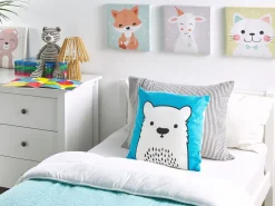 Almofada Decorativa Azul Com Estampa De Urso 45 X 45 Cm Waranasi
