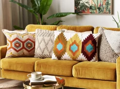 Almofada Decorativa Bordada Algodao Multicolor 40 X 60 Cm Danapur