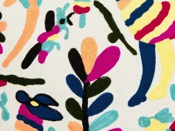 Almofada Decorativa Bordada Algodao Multicolor 50 X 50 Cm Raiganj