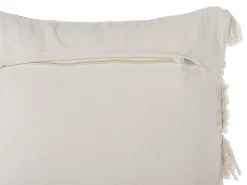 Almofada Decorativa Bordada Algodao Creme 45 X 45 Cm Villur