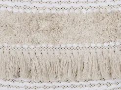 Almofada Decorativa Bordada Algodao Creme 45 X 45 Cm Villur