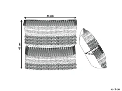 Almofada Decorativa Bordada Algodao Creme 45 X 45 Cm Villur