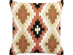 Almofada Decorativa Bordada Algodao Multicolor 50 X 50 Cm Serampore