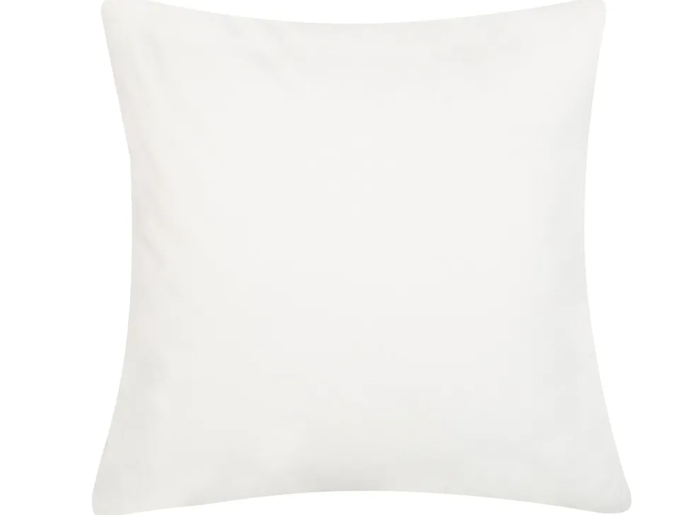 Almofada Decorativa Branca Com Folhas Verdes 45 X 45 Cm Peperomia