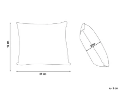 Almofada Decorativa Branca Com Folhas Verdes 45 X 45 Cm Peperomia