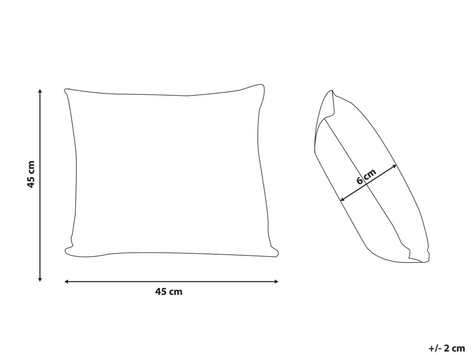 Almofada Decorativa Branca Com Folhas Verdes 45 X 45 Cm Peperomia