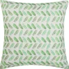Almofada Decorativa Branca E Verde 45 X 45 Cm Prunus
