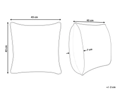Almofada Decorativa Branca E Creme 45 X 45 Cm Agrimony