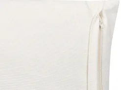 Almofada Decorativa Branco Creme E Amarelo Mostarda 45 X 45 Cm Woodi