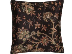 Almofada Decorativa Castanha Com Flores 45 X 45 Cm Karur