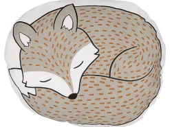 Almofada Decorativa Cinzenta Com Motivo De Raposa 50 X 40 Cm Dhanbad