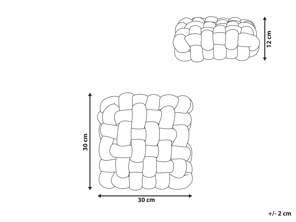 Almofada Decorativa Cinzento Blilhante Com Nos 30 X 30 Cm Sirali