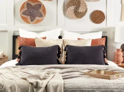 Almofada Decorativa Com Borlas Em Algodao Cinzento 35 X 55 Cm Lythrum