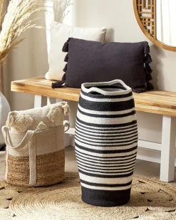 Almofada Decorativa Com Borlas Em Algodao Cinzento 35 X 55 Cm Lythrum