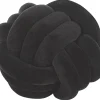 Almofada Decorativa Com No Em Veludo Preto 30 X 30 Cm Malni
