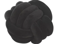Almofada Decorativa Com No Em Veludo Preto 30 X 30 Cm Malni