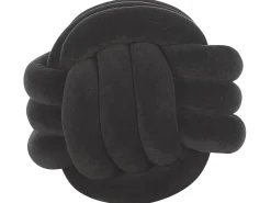 Almofada Decorativa Com No Em Veludo Preto 30 X 30 Cm Malni