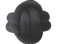 Almofada Decorativa Com No Em Veludo Preto 20 X 20 Cm Malni