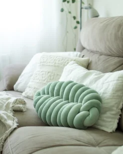 Almofada Decorativa Com No Verde 45 X 25 Cm Panara